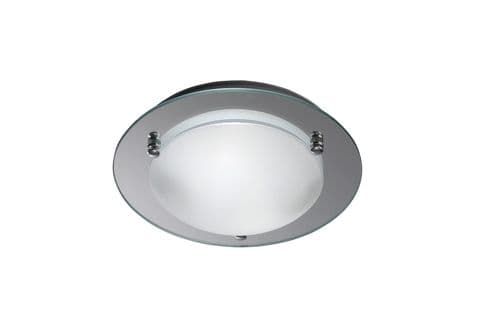 Brooklyn Ceiling 300mm Round 2 Light E27 Polished Chrome