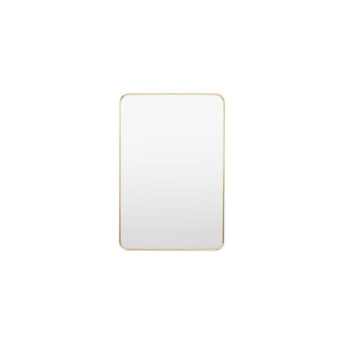 Brushed gold small rectangle mirror FOE113245
