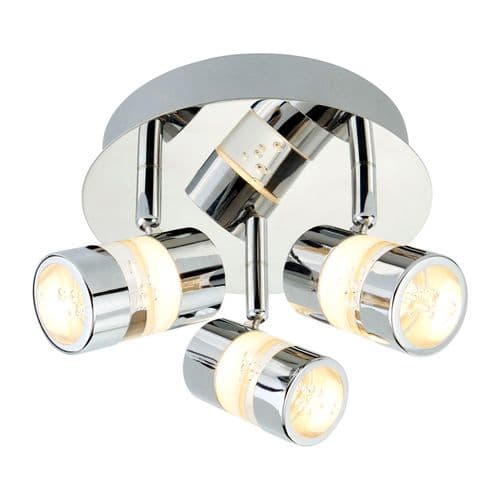 Bubbles  3Lt Round Spotlight - Chrome Metal & Bubble Acrylic