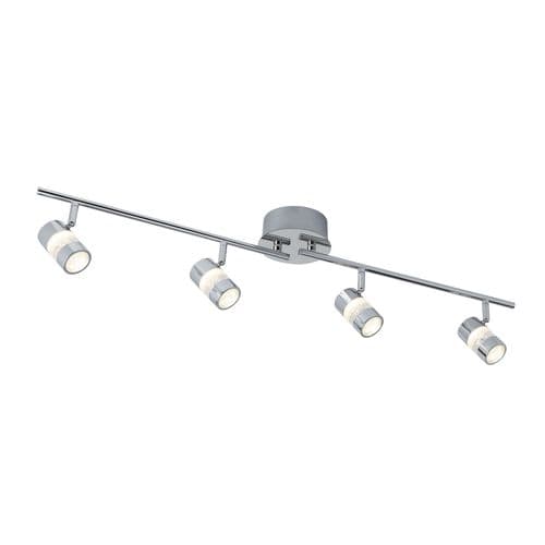 Bubbles Effect Ip44 Led 4Lt Bar Spot Chrome&Acrylic Shade
