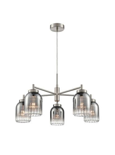 Caligo 5 Light Fitting In Satin Nickel ccccccccccccccc