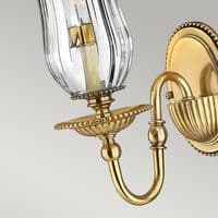 Cambridge 1 Light Wall Light - Burnished Brass HK-CAMBRIDGE1