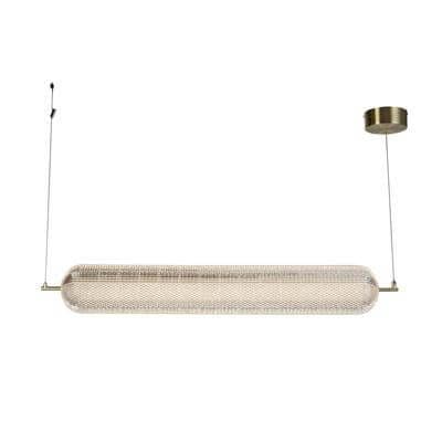 Capsule LED Convertible Satin Brass Pendant Light TFB28800SB