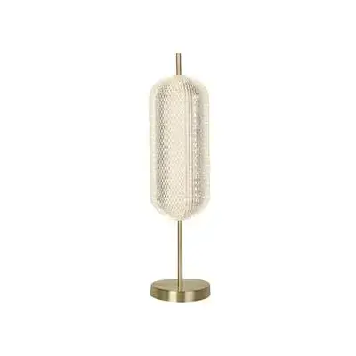 Capsule LED Satin Brass And Acrylic Glass Table Lamp TFB28805