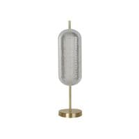 Capsule LED Table Lamp, Satin Brass Metal and Acrylic Shade