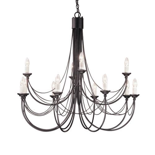 Carisbrooke 12 Light Chandelier CB12-BLACK
