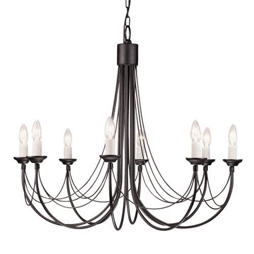Carisbrooke 8 Light Chandelier CB8-BLACK
