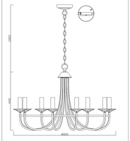 Carousel 8 Light Chrome Chandelier GSBFL2146/8
