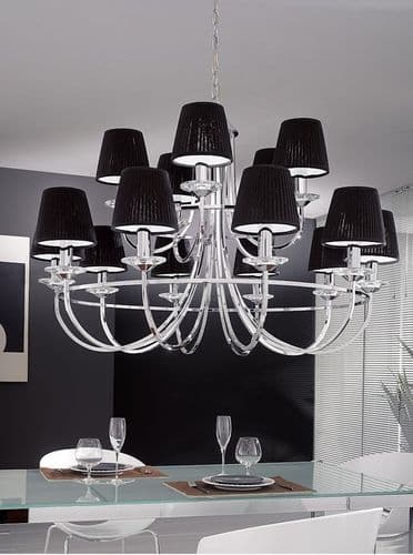 Carousel Large 15 Light Chrome Chandelier GSBFL2146/15