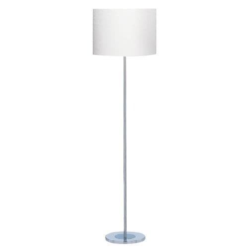 Carter Floor Lamp - Chrome Base & Fabric Shade