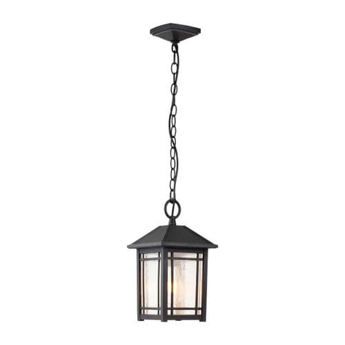 Cedar Point 1 Light Chain Lantern QZ-CEDAR-POINT8-M-BK