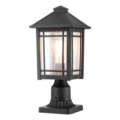 Cedar Point 1 Light Pedestal QZ-CEDAR-POINT3-M-BK