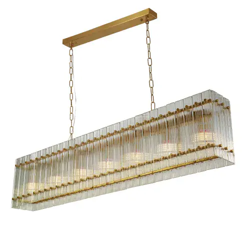 Centauri glass rectangular chandelie LL8805