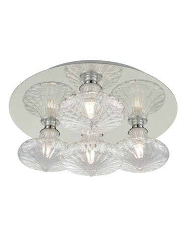 Bathroom IP44 30cm Clear Decroative Glass on a mirrored plate GSBCF5777/989