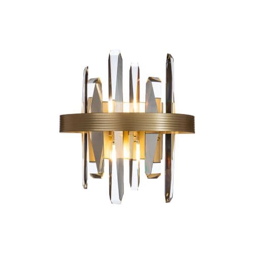 Champagne Silver Ribbed Lifestyle Wall Light