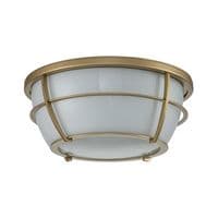 Chance 2 Light Flush Mount - Painted Natural Brass QZ-CHANCE-F-PNBR