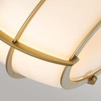 Chance 2 Light Flush Mount - Painted Natural Brass QZ-CHANCE-F-PNBR