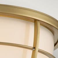 Chance 2 Light Flush Mount - Painted Natural Brass QZ-CHANCE-F-PNBR