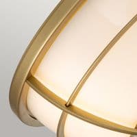 Chance 2 Light Flush Mount - Painted Natural Brass QZ-CHANCE-F-PNBR