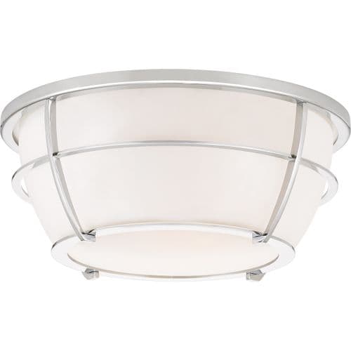 Chance 2 Light Flush Mount - Polished Chrome QZ-CHANCE-F-PC