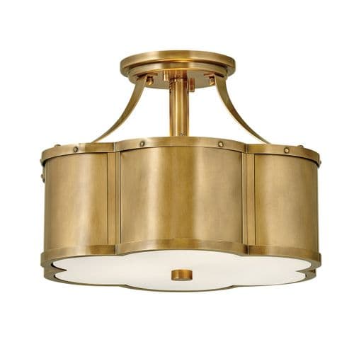 Chance 2 Light Semi - Heritage Brass QN-CHANCE-SF-S-HB