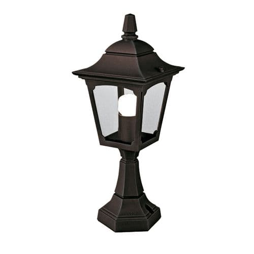 Chapel 1 Light Mini Pedestal Lantern CPM4-BLACK