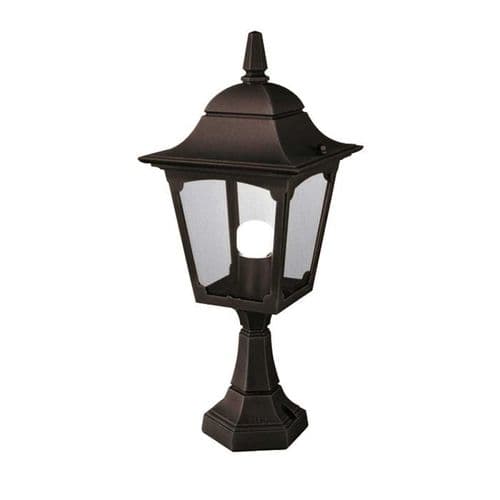 Chapel 1 Light Pedestal Lantern CP4-BLACK
