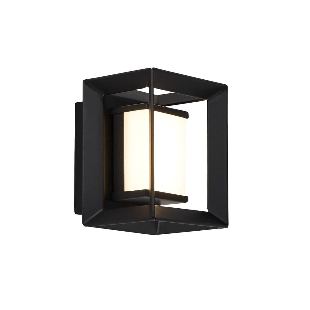 Chaplin Rectangular Led Wall Light Matt Black - 100Mm