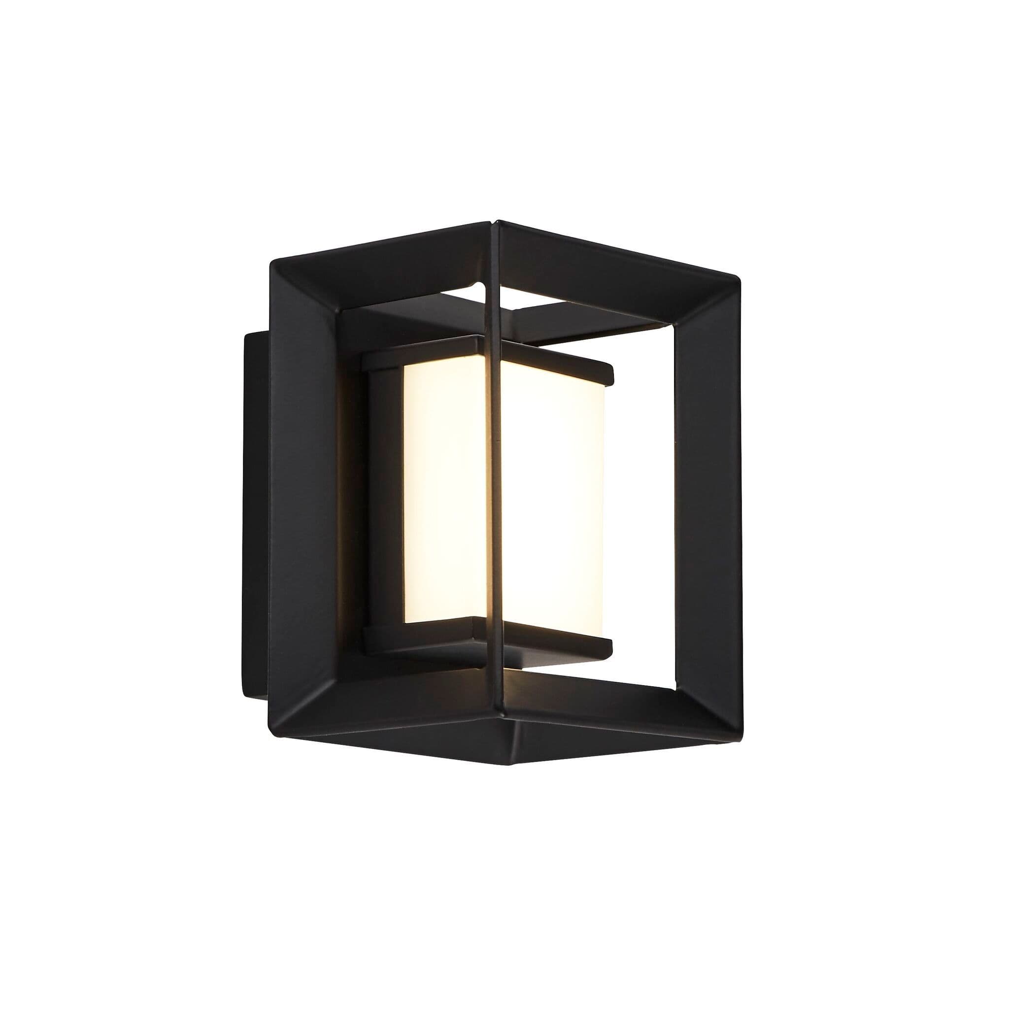 Chaplin Rectangular Led Wall Light Matt Black - 100Mm