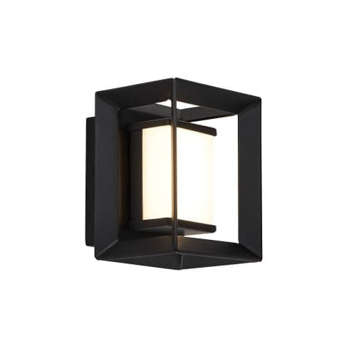 Chaplin Rectangular Led Wall Light, Matt Black - 100Mm