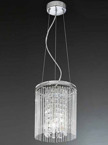 Charisma 3 Light Pendant Glass Rods with Crystal GSBFL2310/3