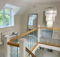 Charisma 4 Light Pendant Glass Rods with Crystal GSBFL2310/4