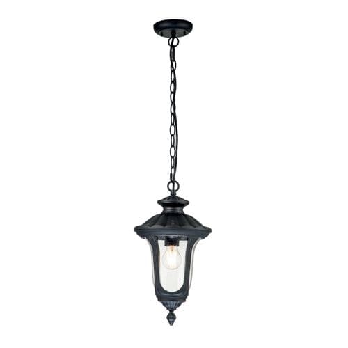 Chicago 1 Light Small Chain Lantern - Textured Black CC8-S-BK