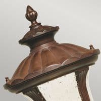 Chicago 1 Light Small Pedestal Lantern - Bronze - Rusty Bronze Patina CC3-S