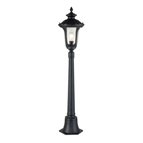 Chicago 1 Light Small Pillar Lantern - Textured Black CC4-S-BK