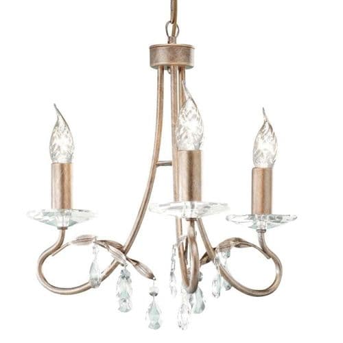 Christina 3 Light Chandelier CRT3-SILVER-GOLD