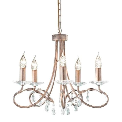 Christina 5 Light Chandelier CRT5-SILVER-GOLD
