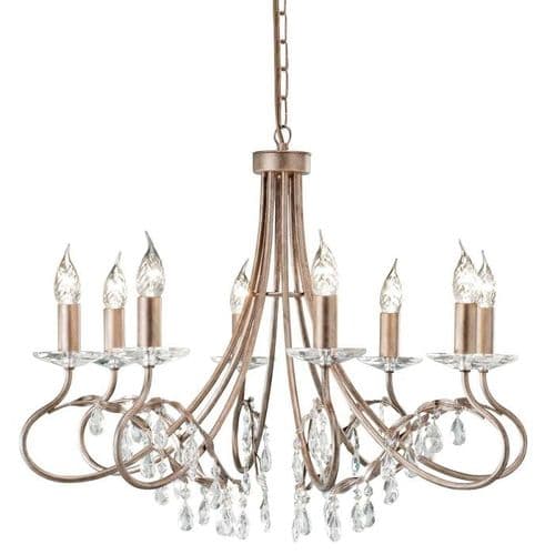 Christina 8 Light Chandelier CRT8-SILVER-GOLD