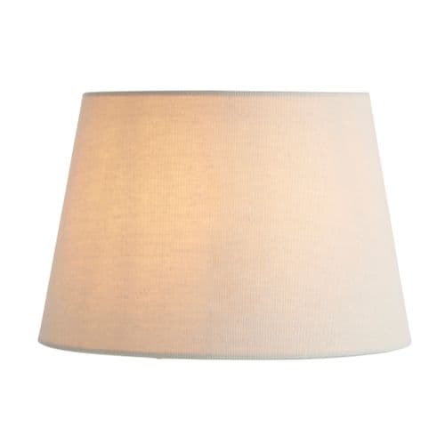 Cici 10 inch tapered shade in cream linen effect fabric