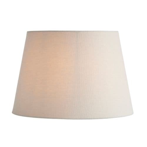 Cici 12 inch tapered shade in ivory linen effect fabric