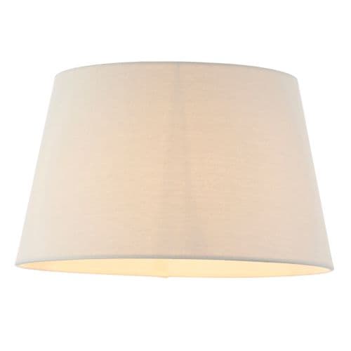 Cici 14 inch tapered shade in cream linen effect fabric.