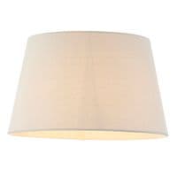 Cici 14 inch tapered shade in cream linen effect fabric.