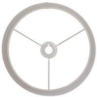 Cici 14 inch tapered shade in cream linen effect fabric.