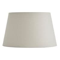 Cici 14 inch tapered shade in cream linen effect fabric.