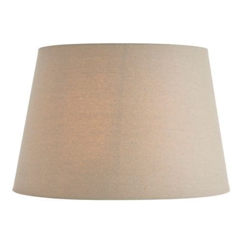 Cici 16 inch tapered linen shade in grey linen effect fabric.