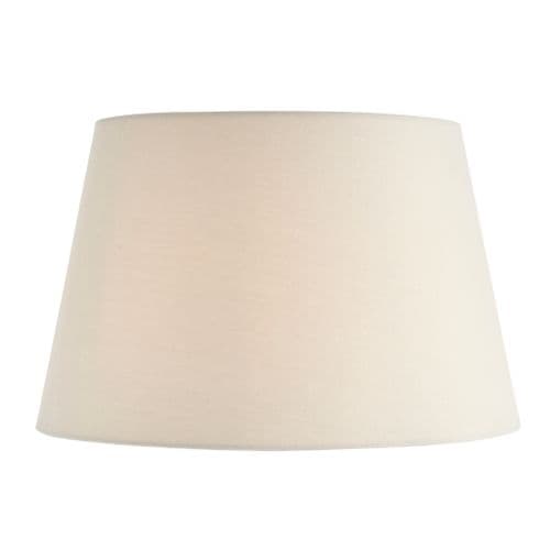 Cici 18 inch tapered shade in ivory linen effect fabric.