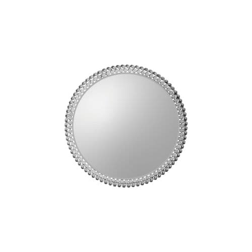 Clear faceted framed large round mirror FOE109597