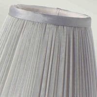 Clip Shades Pleated Grey Chiffon Candle Shade LS200
