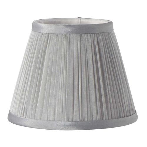 Clip Shades Pleated Grey Chiffon Candle Shade LS200