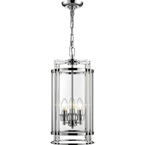 Clive Pendant 3 Light E14 Polished Chrome/Glass
